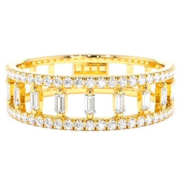 ⚡ Refine Eternity CZ Popular Hollow Double Layer Rings for Women, PD428 - Picture 1 of 1